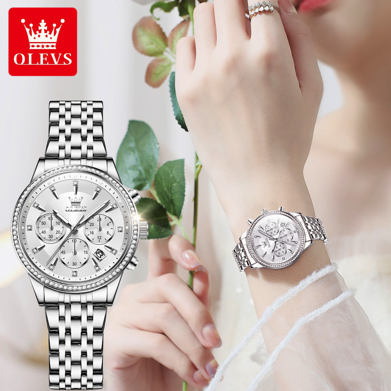 Жіночий годинник OLEVS silver 