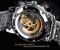 Чоловічий годинник механічний WINNER silver + black