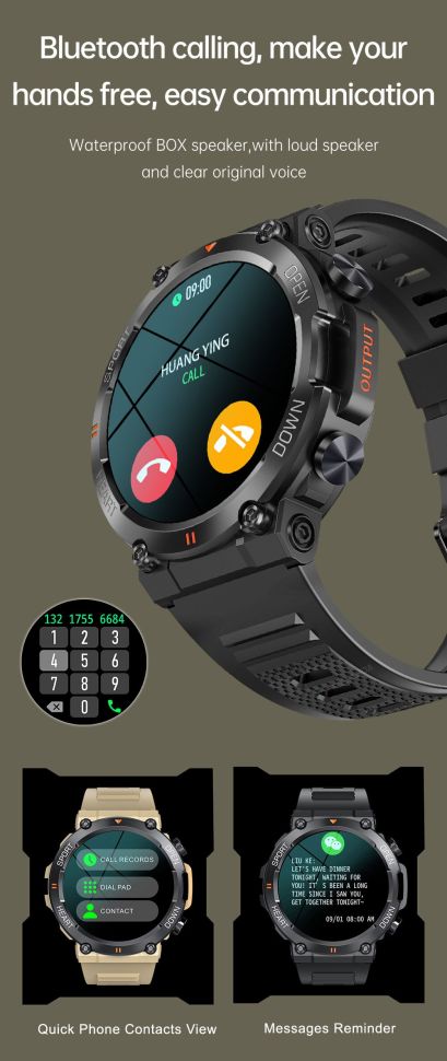 Смарт-годинник протиударний Smart Device 102 Army Green