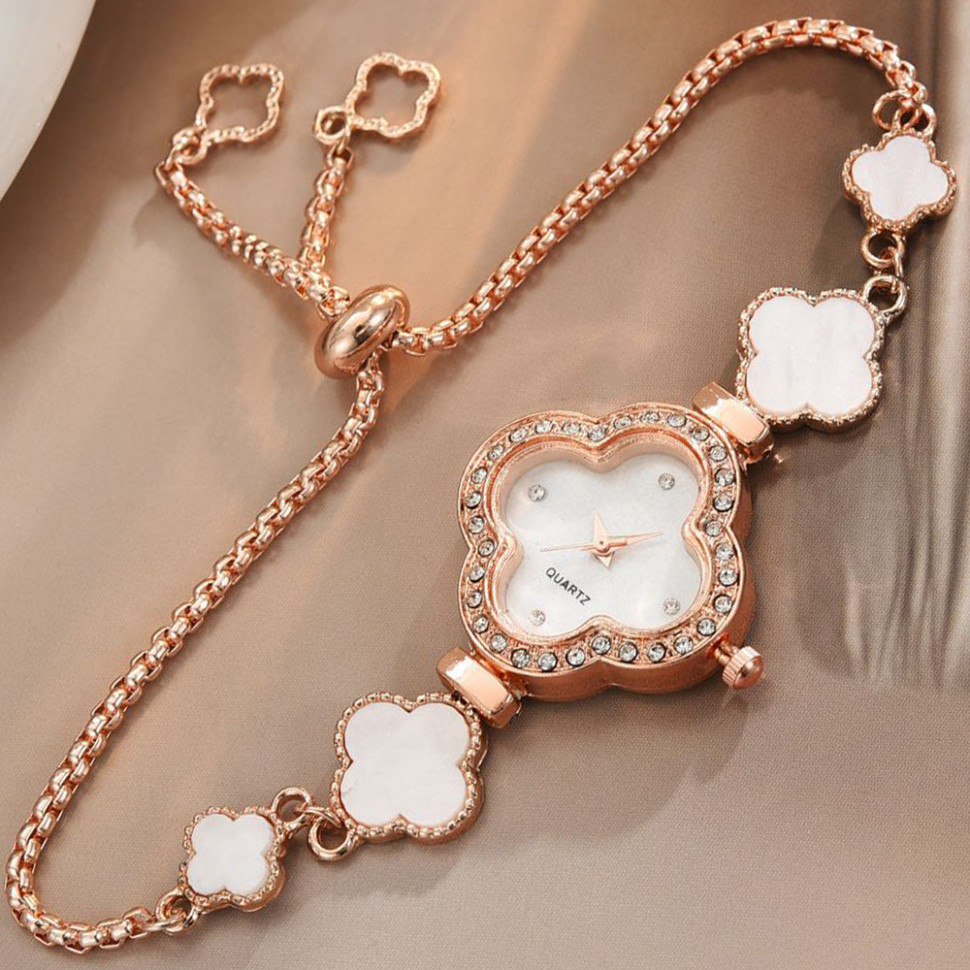 Жіночий годинник №4255 gold+white