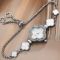 Жіночий годинник №4256 silver+white