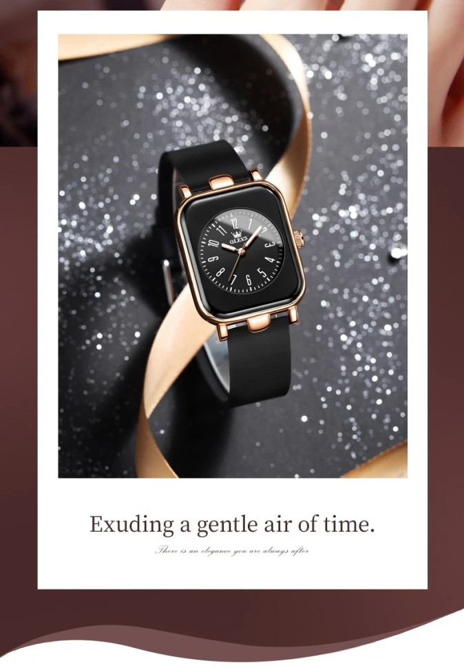 Жіночий годинник OLEVS gold + black