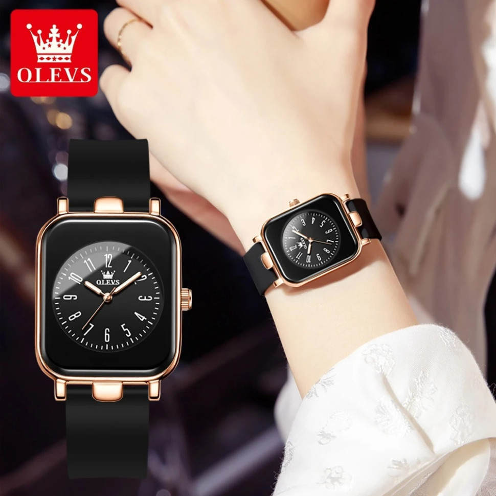 Жіночий годинник OLEVS gold + black