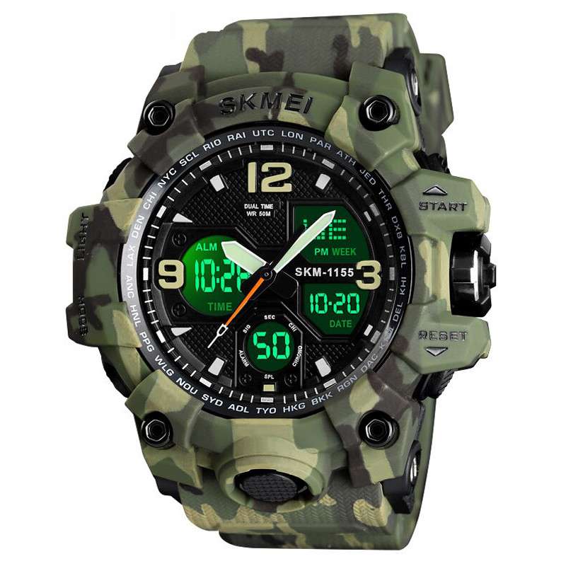 Чоловічий годинник SKMEI Army green