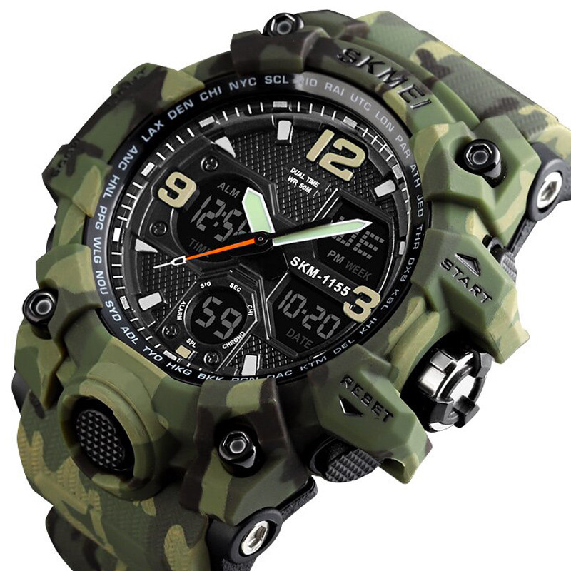 Чоловічий годинник SKMEI Army green
