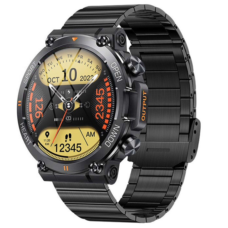 Смарт-годинник протиударний Smart Device 102 black steel 