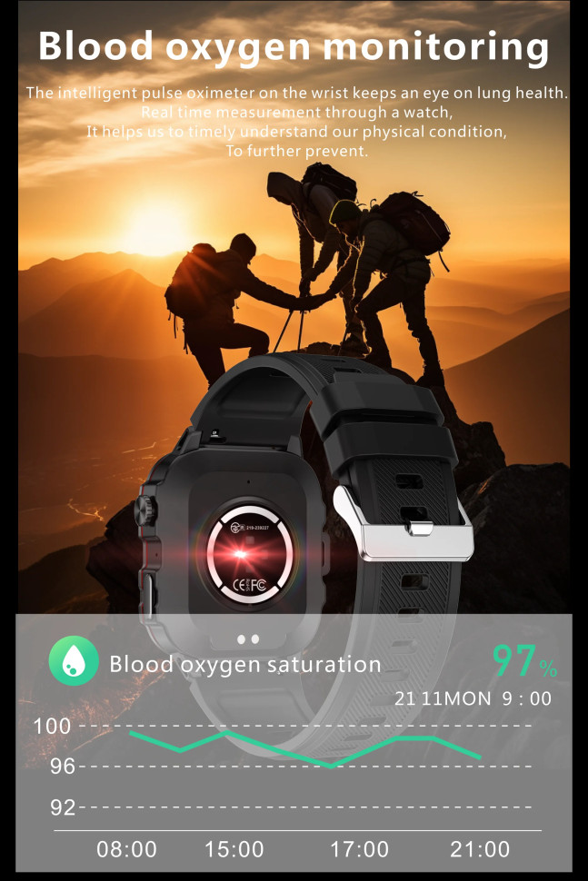Смарт-годинник протиударний Smart Device 7 black steel