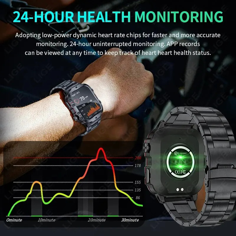 Смарт-годинник протиударний Smart Device 7 black steel