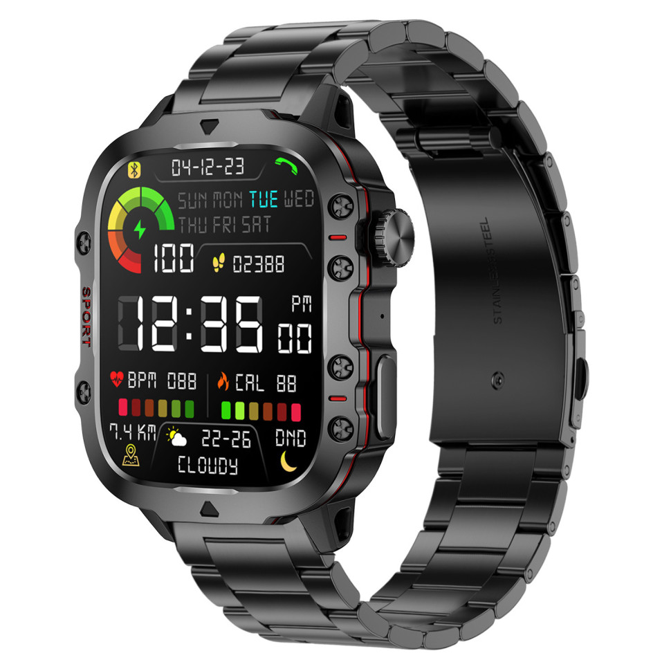 Смарт-годинник протиударний Smart Device 7 black steel