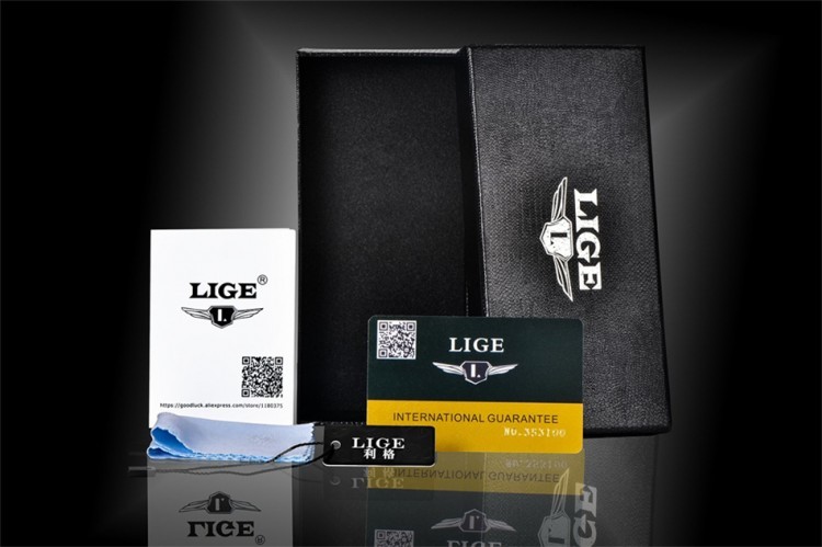 Чоловічий годинник LIGE silver