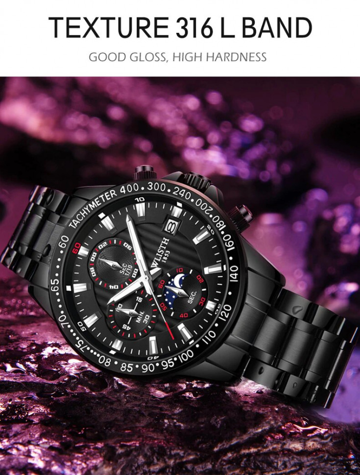 Чоловічий годинник WLISTH black