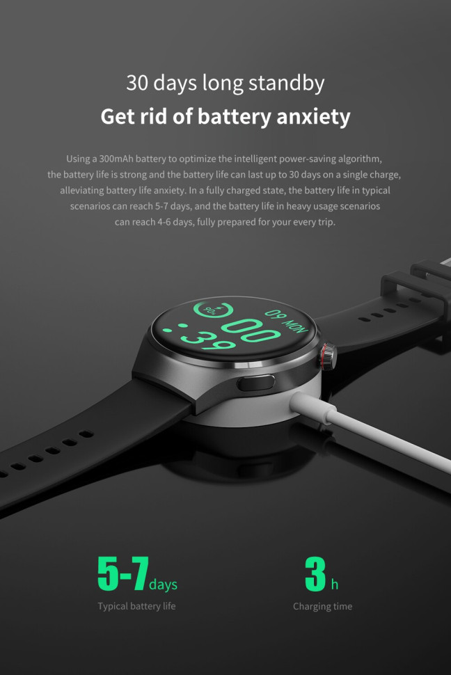 Смарт-годинник Smart Device 103 silver steel, 2 ремінці
