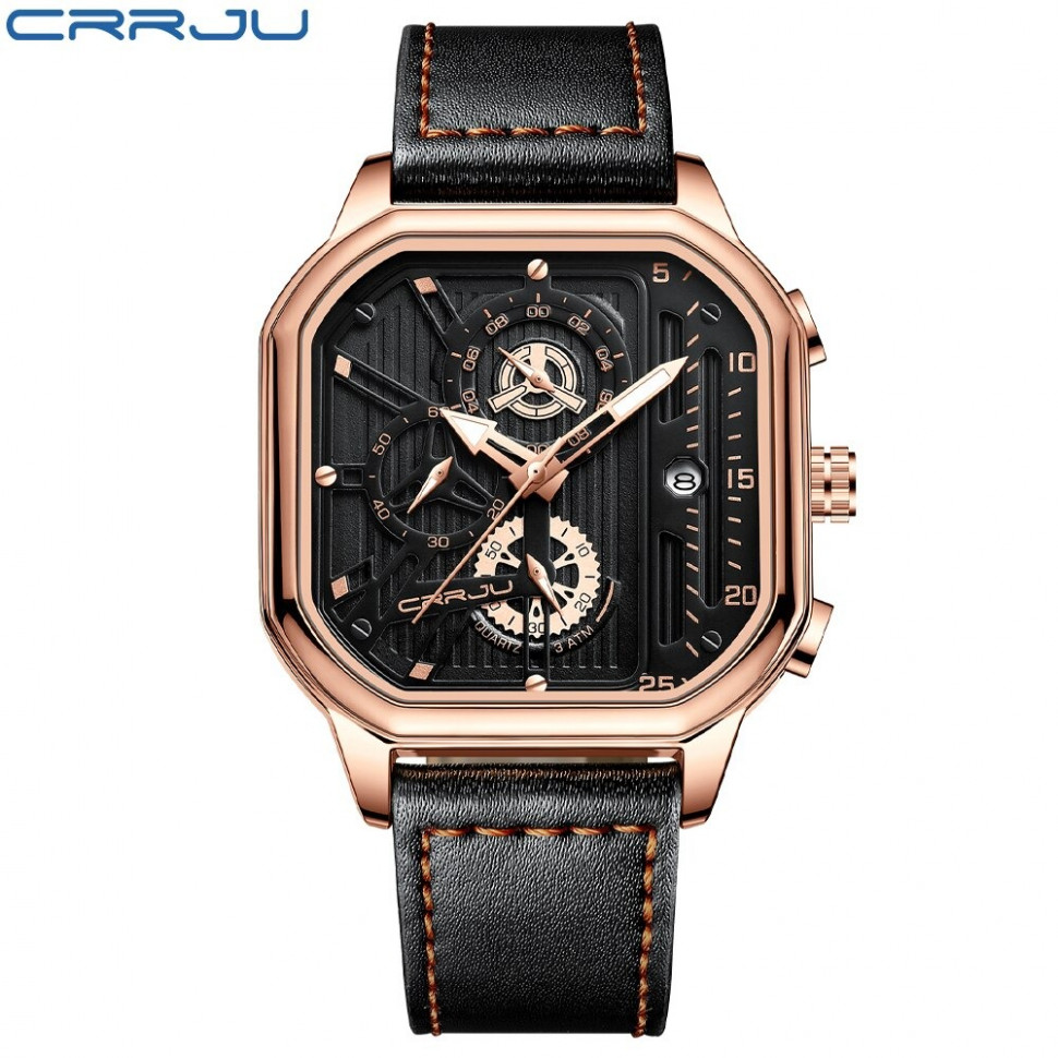 Чоловічий годинник CRRJU gold 