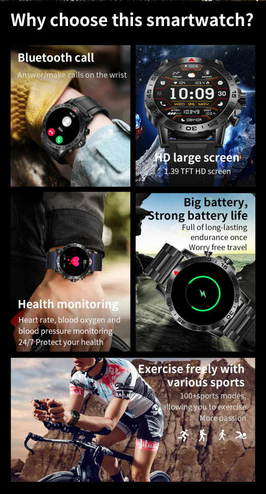 Смарт-годинник протиударний Smart Device 10 black silicon