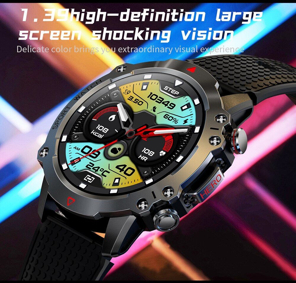 Смарт-годинник протиударний Smart Device 104 black steel