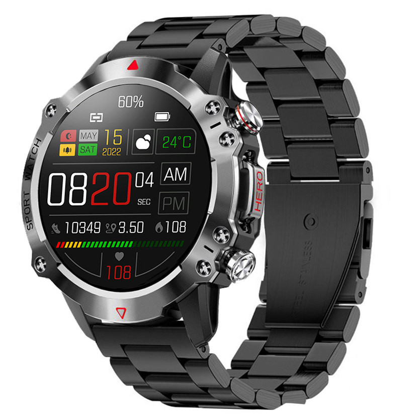 Смарт-годинник протиударний Smart Device 104 black steel
