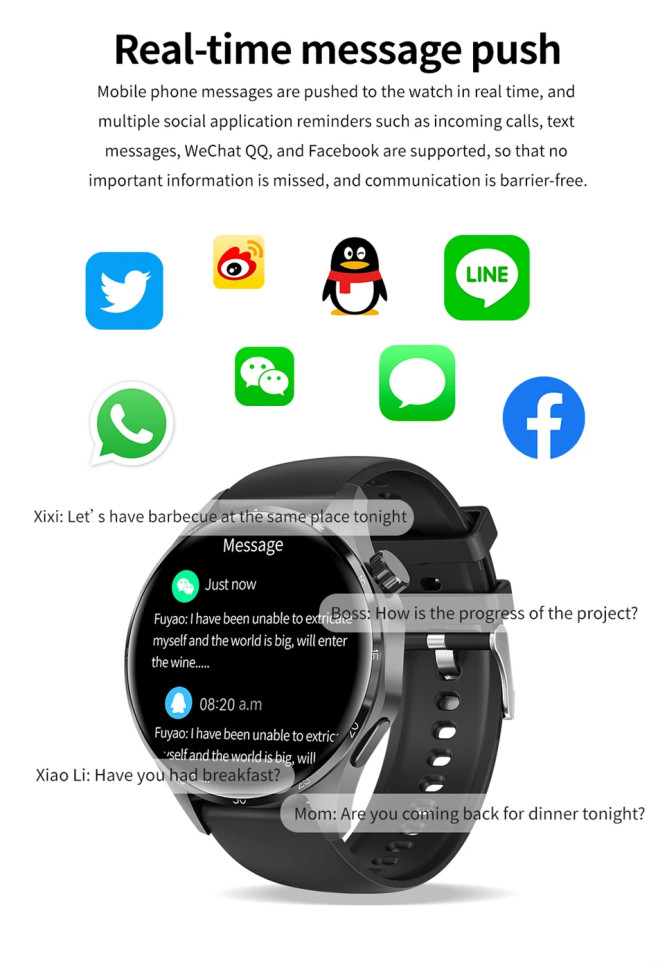 Смарт-годинник Smart Device 11 black steel, 2 ремінці