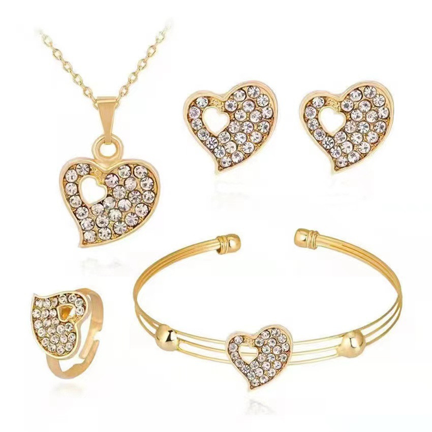 Комплект біжутерії позолочений з кристалами №130-28