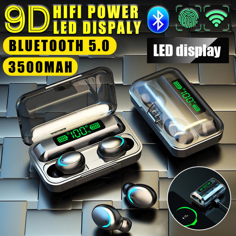 Навушники Bluetooth Air Music + Power Bank 47 Black