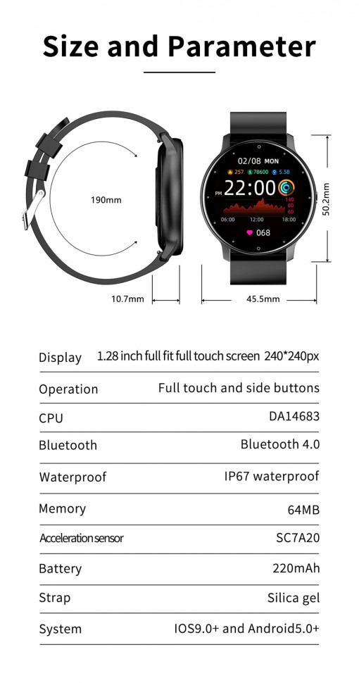 Смарт-годинник Smart Device 80 black 