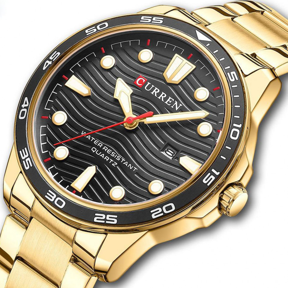 Чоловічий годинник CURREN gold+black