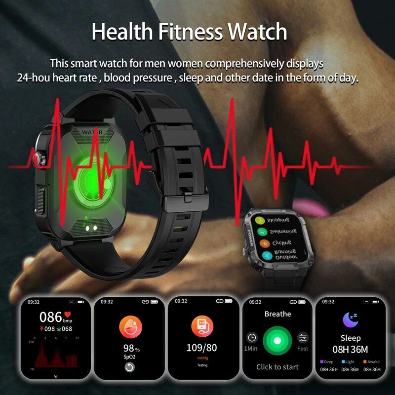 Смарт-годинник протиударний Smart Device 105 Army green