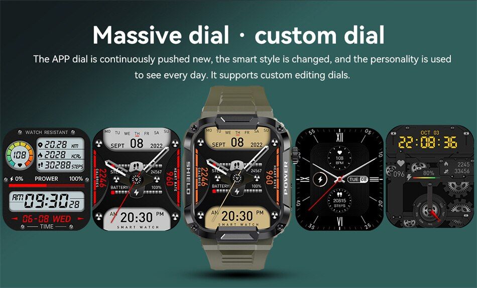 Смарт-годинник протиударний Smart Device 105 Army green