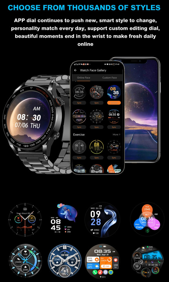 Смарт-годинник Smart Device 12 black, 2 ремінці