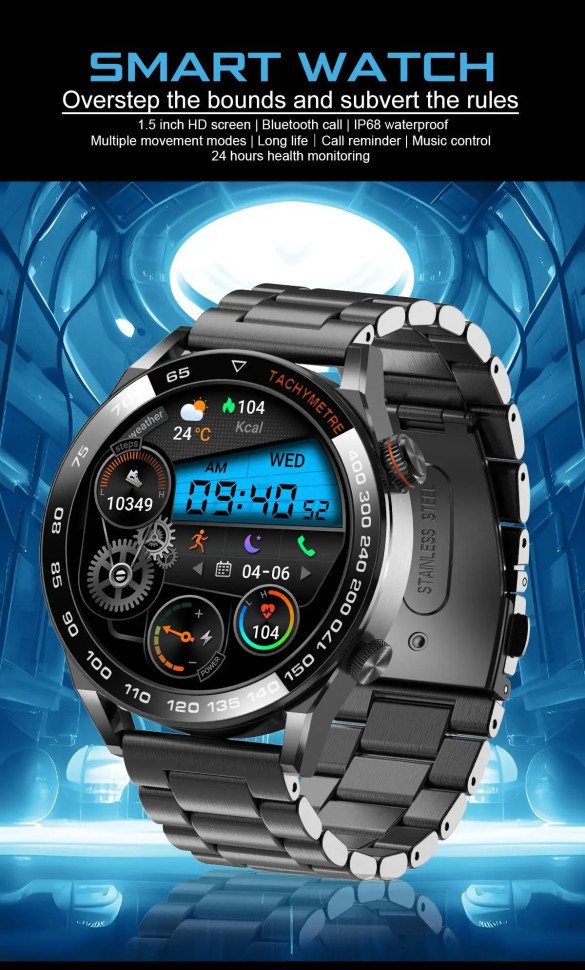 Смарт-годинник Smart Device 12 black, 2 ремінці