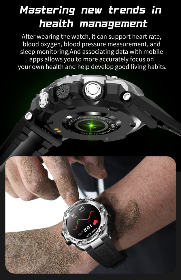 Смарт-годинник протиударний Smart Device 13 black 