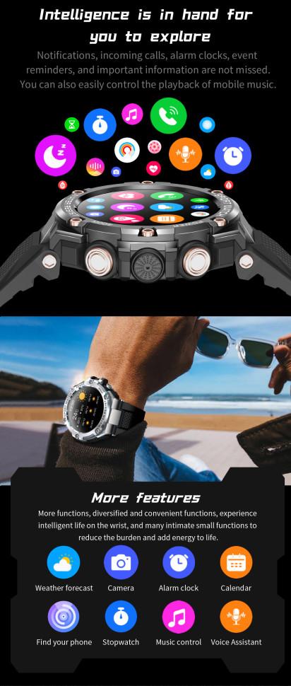 Смарт-годинник протиударний Smart Device 13 black 