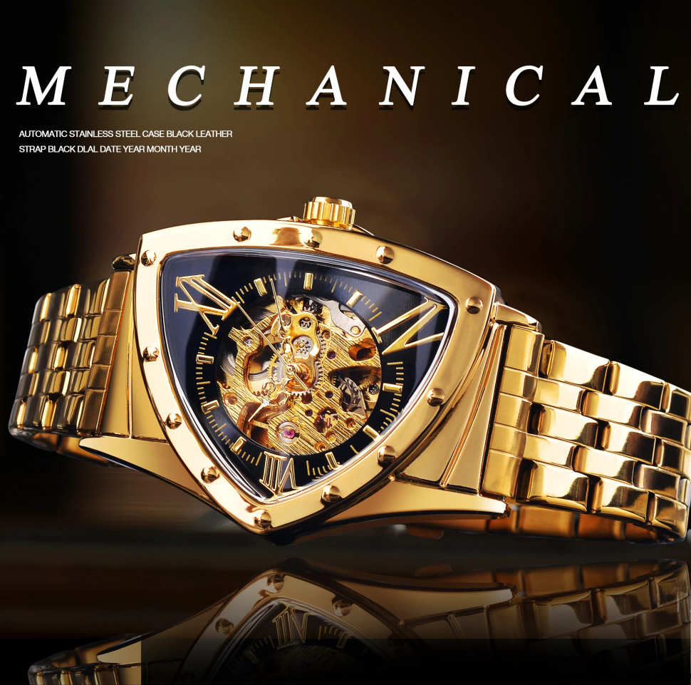 Чоловічий годинник механічний WINNER gold