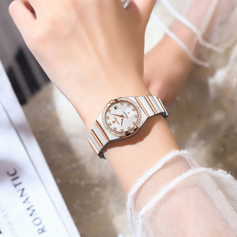 Жіночий годинник POEDAGAR gold + silver