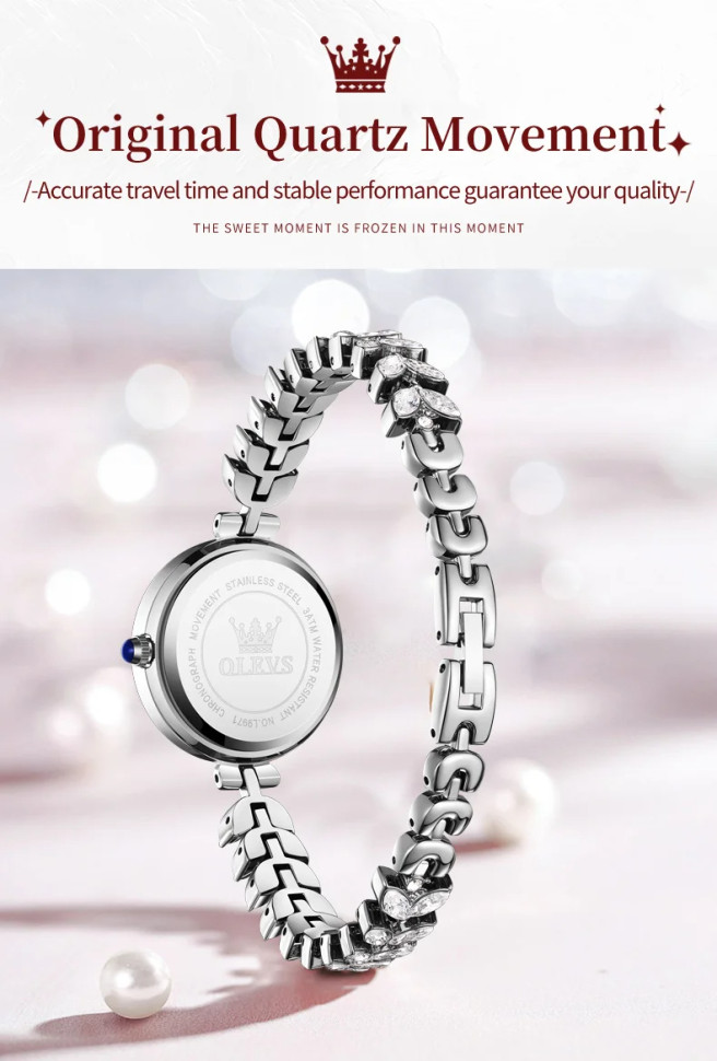 Жіночий годинник OLEVS silver
