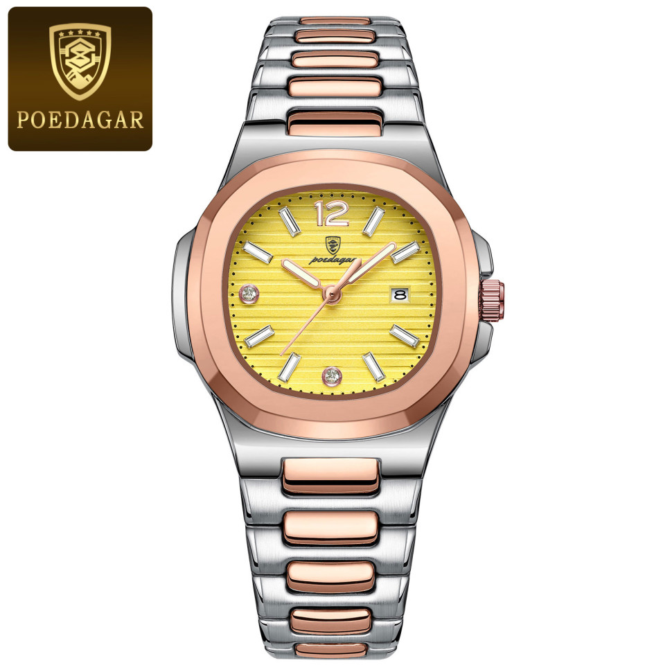 Жіночий годинник POEDAGAR rose gold + silver