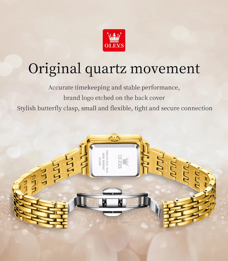 Жіночий годинник OLEVS gold + white