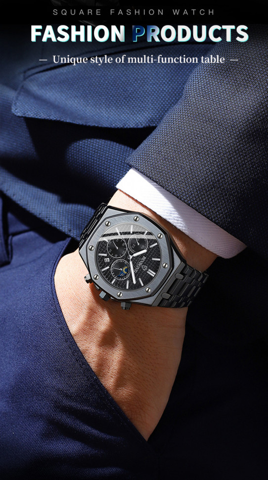 Чоловічий годинник BINBOND black