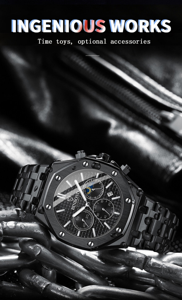 Чоловічий годинник BINBOND black