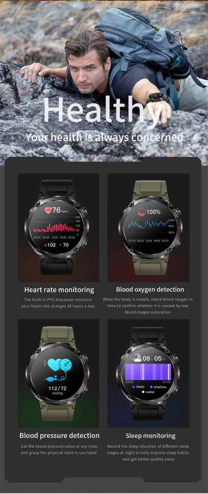 Смарт-годинник протиударний Smart Device 16 black silicon