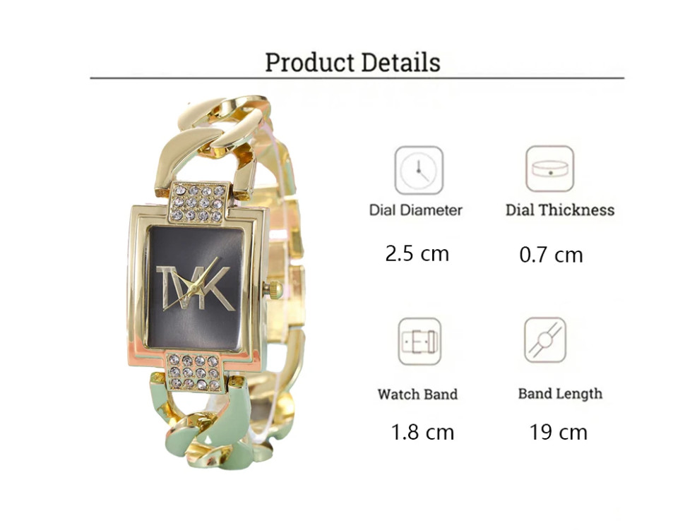 Жіночий годинник MK gold + black