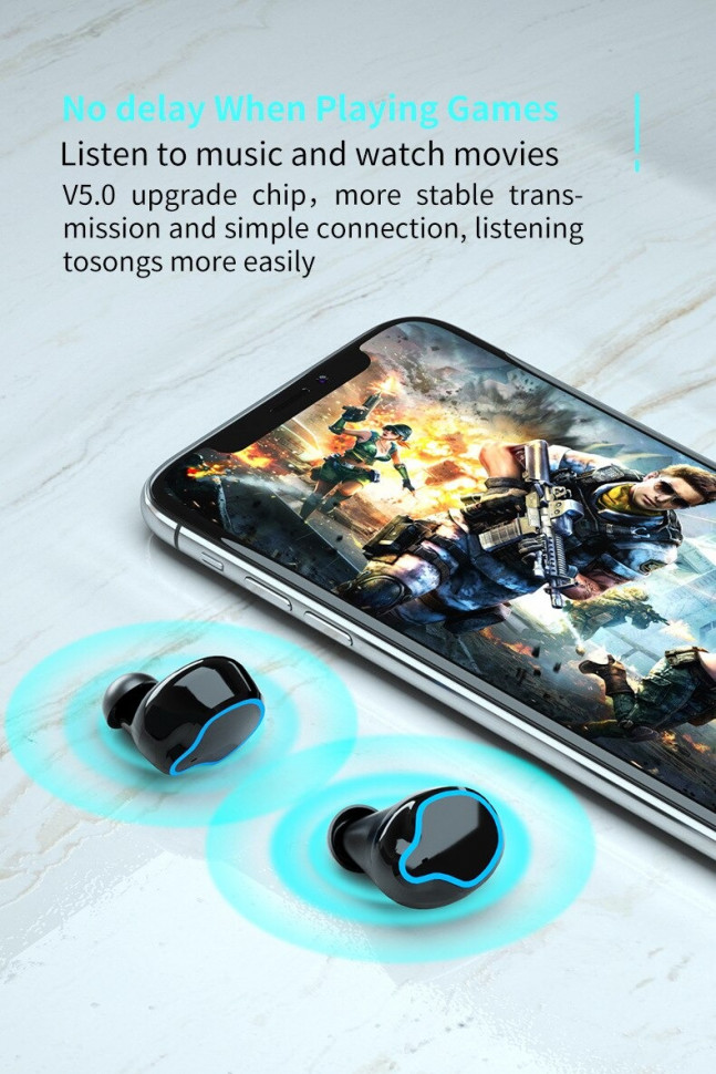 Навушники Bluetooth Air Music + Power Bank 57 black