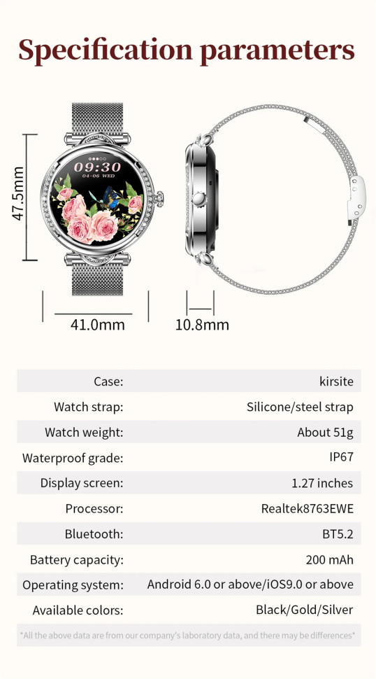 Смарт-годинник Women's Smart Device 11 gold steel 