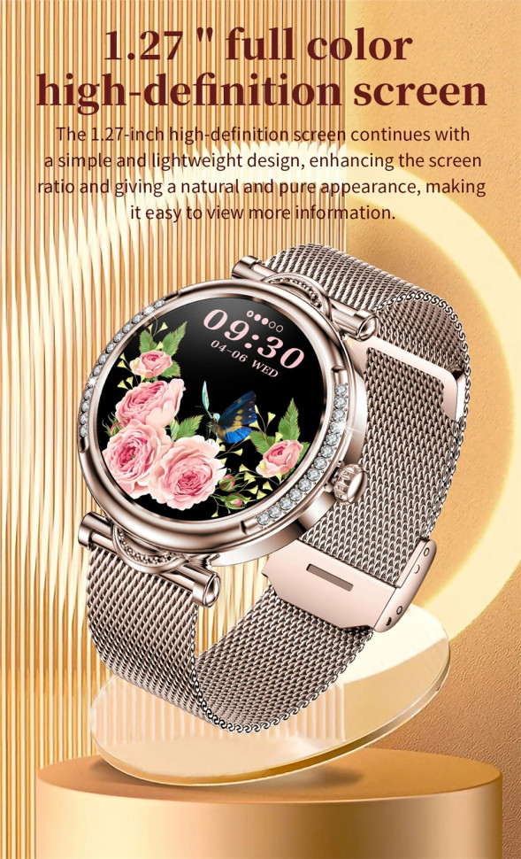 Смарт-годинник Women's Smart Device 11 gold steel 