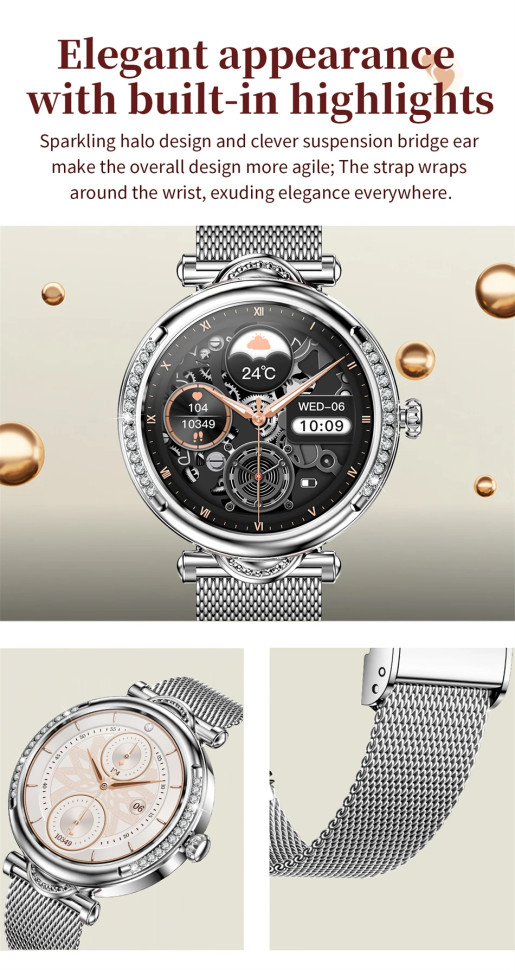Смарт-годинник Women's Smart Device 11 gold steel 