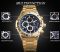 Чоловічий годинник механічний Forsining gold + black