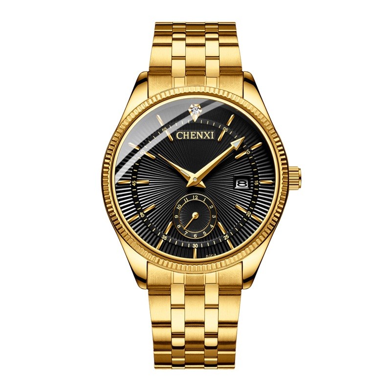 Чоловічий годинник CHENXI gold+black