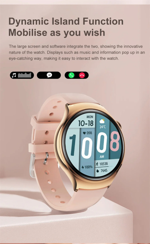 Смарт-годинник Women's Smart Device 12 gold steel