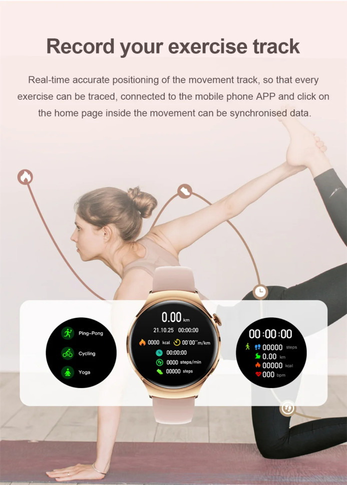 Смарт-годинник Women's Smart Device 12 gold steel