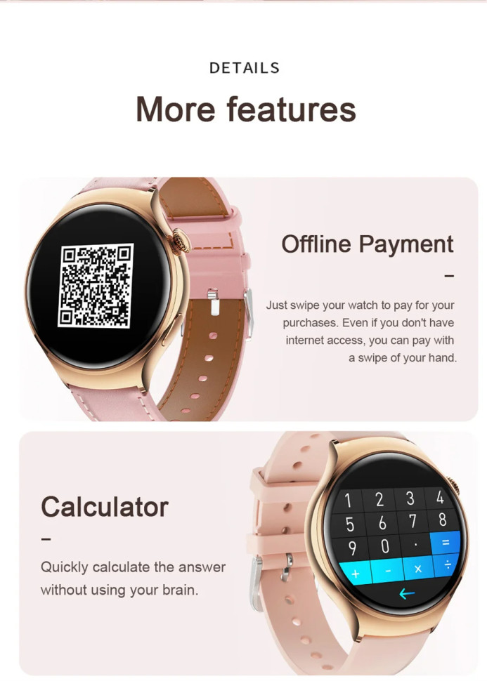 Смарт-годинник Women's Smart Device 12 gold steel
