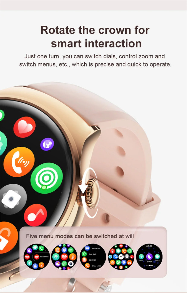 Смарт-годинник Women's Smart Device 12 gold steel